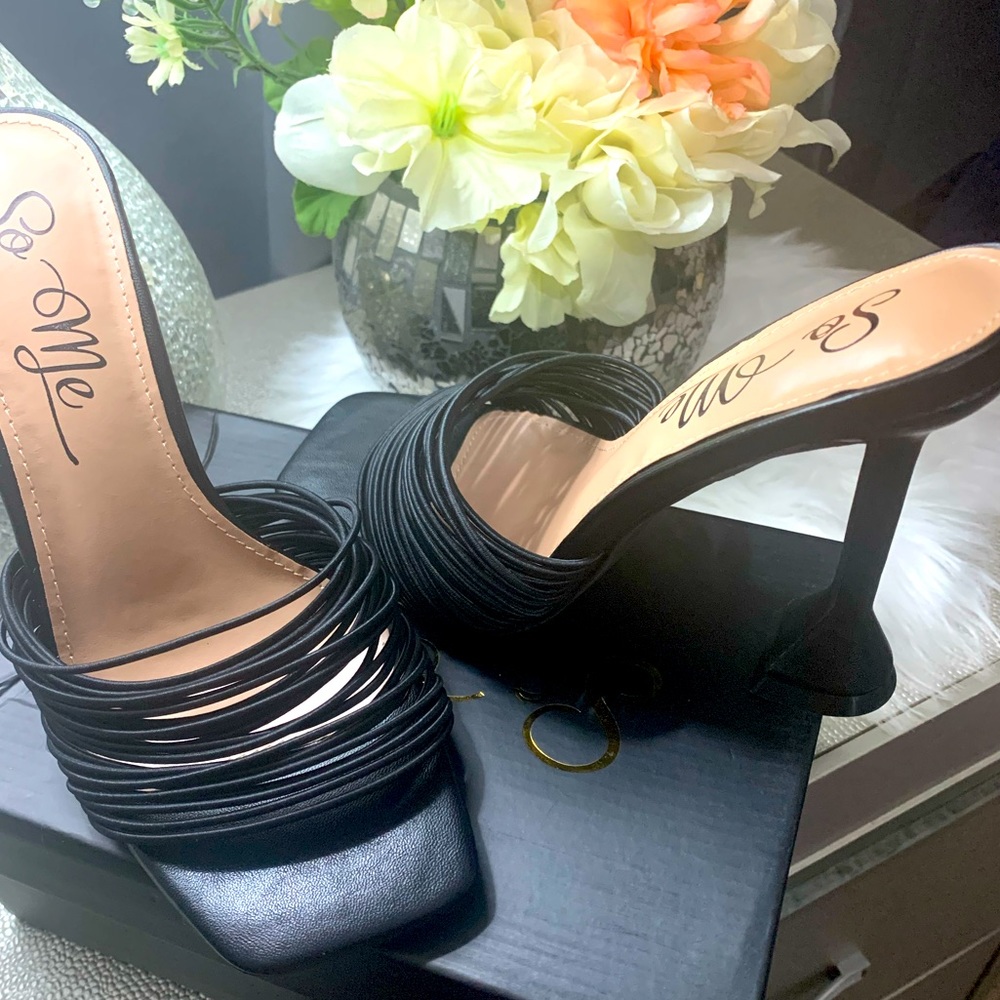 Black Cord Heels